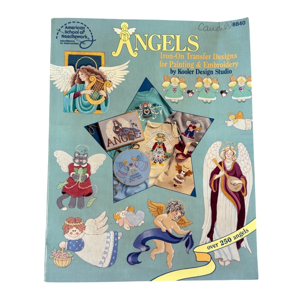 VTG Angels Iron-On 250 Transfer Design Book Kooler Studio Paint Embroidery Craft